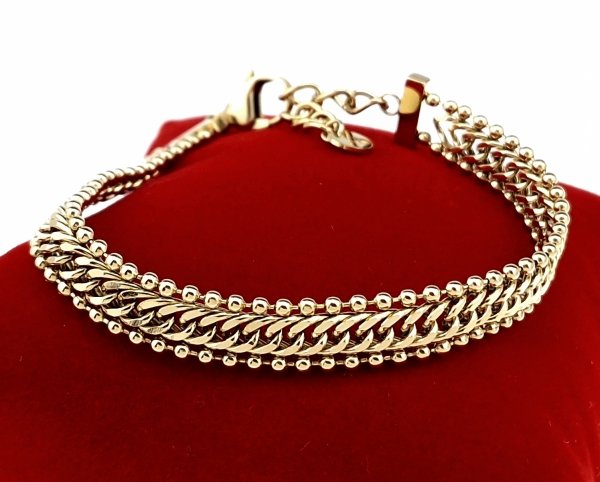 BRACELET GOLD CELEBRITY STAINLESS STEEL