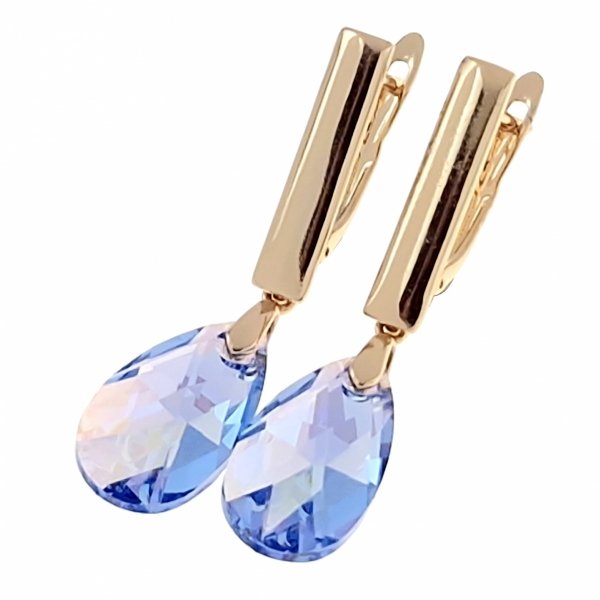 exclusive swarovski gold-plated earrings
