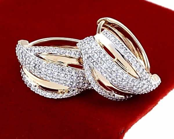 exclusive swarovski gold-plated earrings