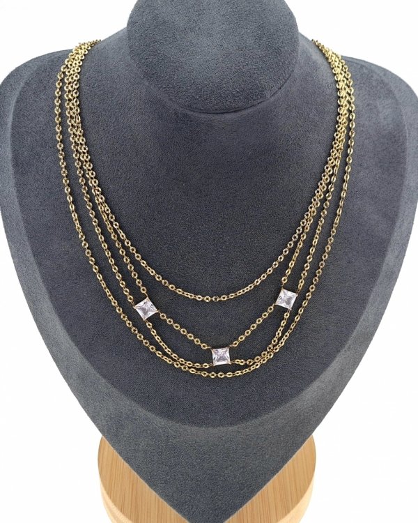 GOLD CHAIN NECKLACE celebrity STAINLESS STEEL