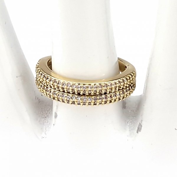 gold ring 18,60mm. gold-plated engagement xuping
