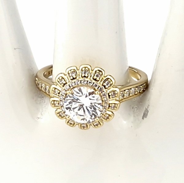 gold ring 18,60mm. gold-plated engagement xuping