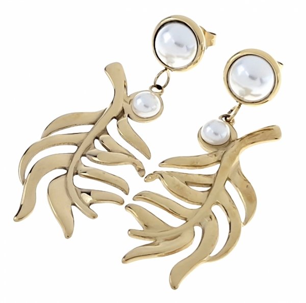 gold earrings made of stainless steel