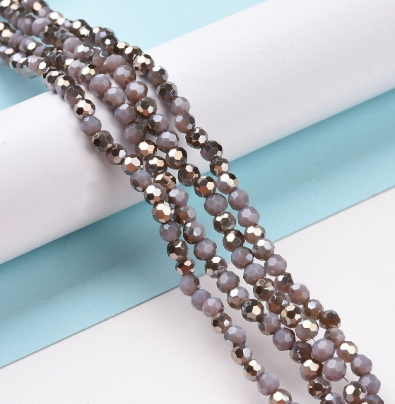 Glass beads faceted strands