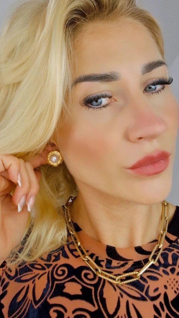 gold plated earrings with exclusive cubic zirconia