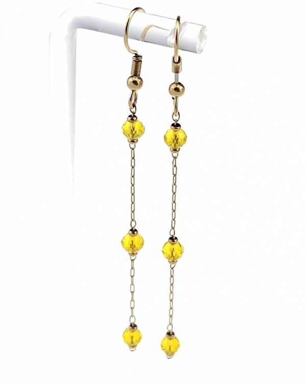 gold earrings made of stainless steel