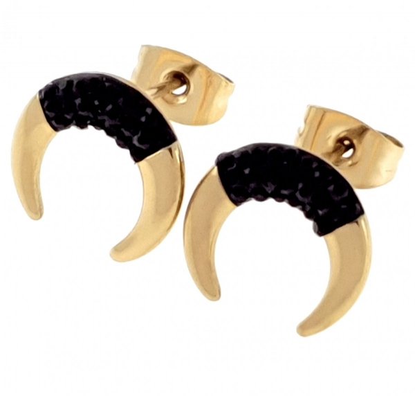 gold earrings made of stainless steel