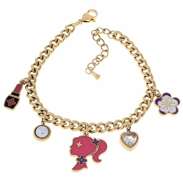 BRACELET GOLD CELEBRITY STAINLESS STEEL