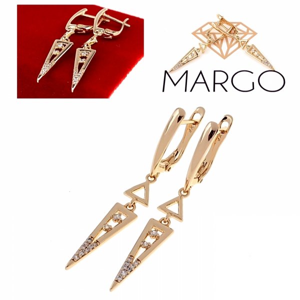 exclusive swarovski gold-plated earrings
