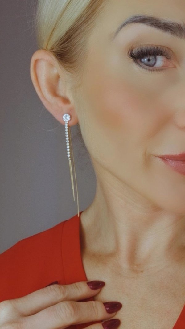 gold earrings made of stainless steel