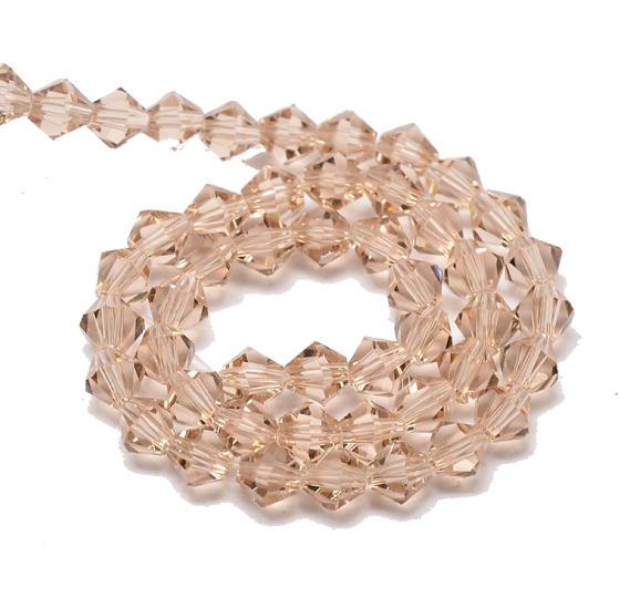 Glass beads faceted strands