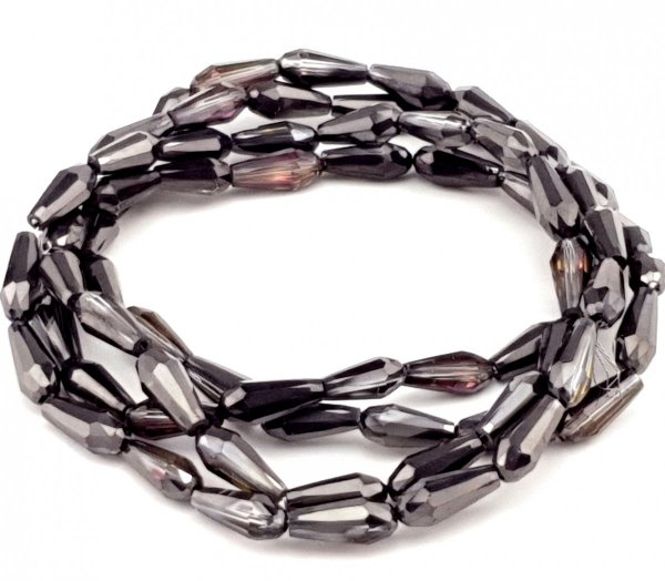Glass beads faceted strands