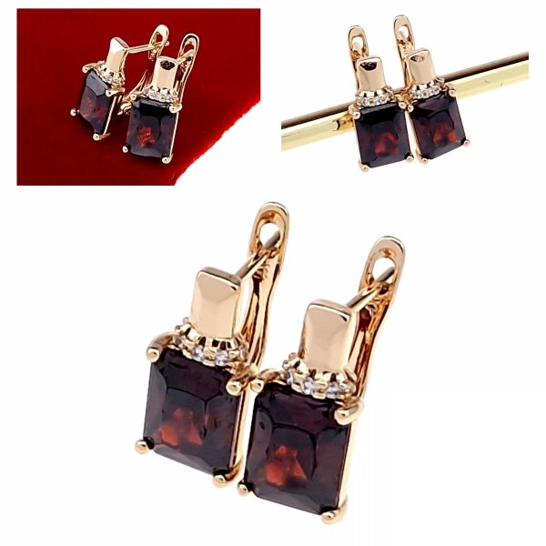 exclusive swarovski gold-plated earrings
