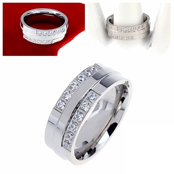 ring 17,30mm gold stainless steel