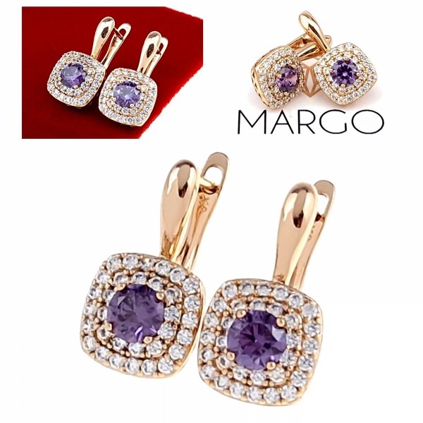 exclusive swarovski gold-plated earrings