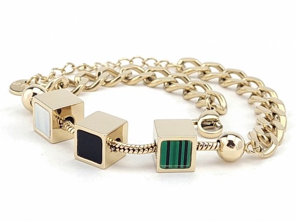 BRACELET GOLD CELEBRITY STAINLESS STEEL