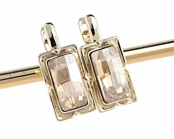 gold plated earrings with exclusive cubic zirconia