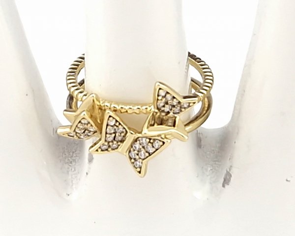 gold ring 17,00mm. gold-plated engagement xuping