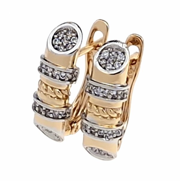 exclusive swarovski gold-plated earrings