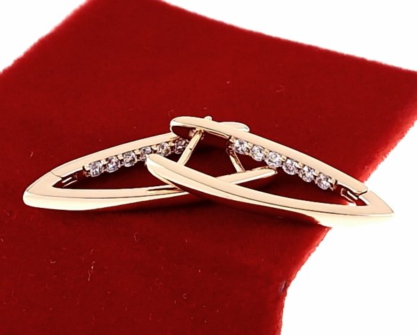 exclusive swarovski gold-plated earrings