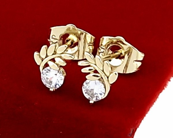 gold plated earrings with exclusive cubic zirconia