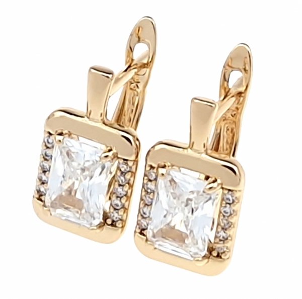 exclusive swarovski gold-plated earrings