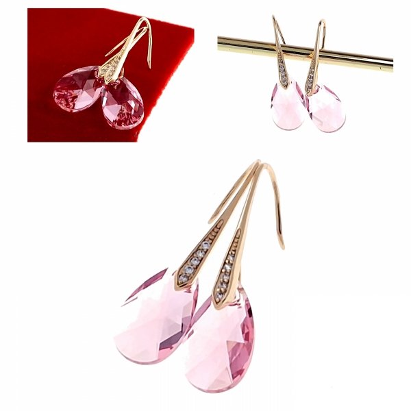 exclusive swarovski gold-plated earrings