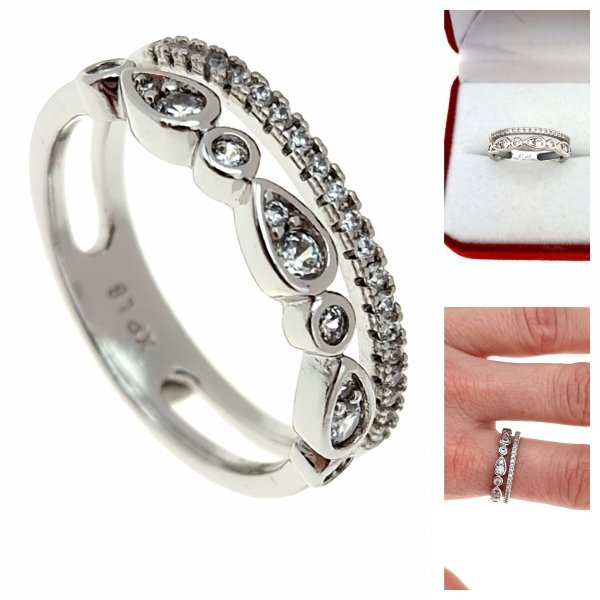 gold ring 18,60mm. gold-plated engagement xuping