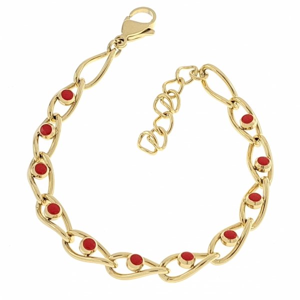 BRACELET GOLD CELEBRITY STAINLESS STEEL