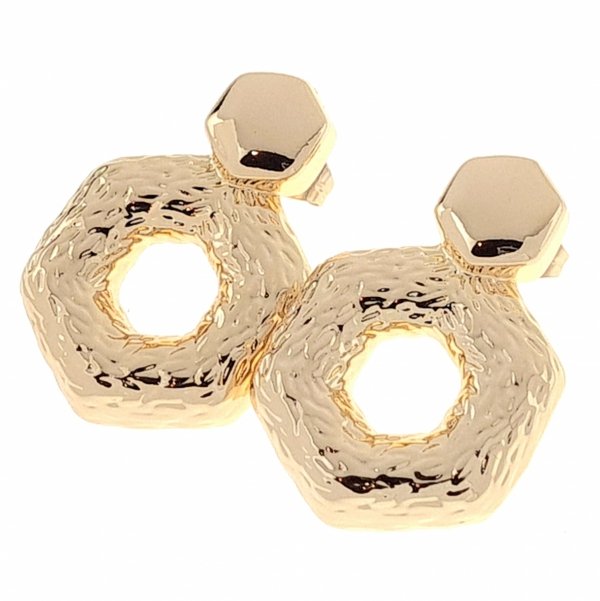 gold plated earrings with exclusive cubic zirconia