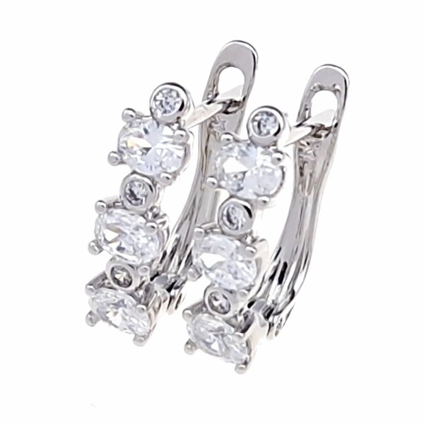 gold plated earrings with exclusive cubic zirconia