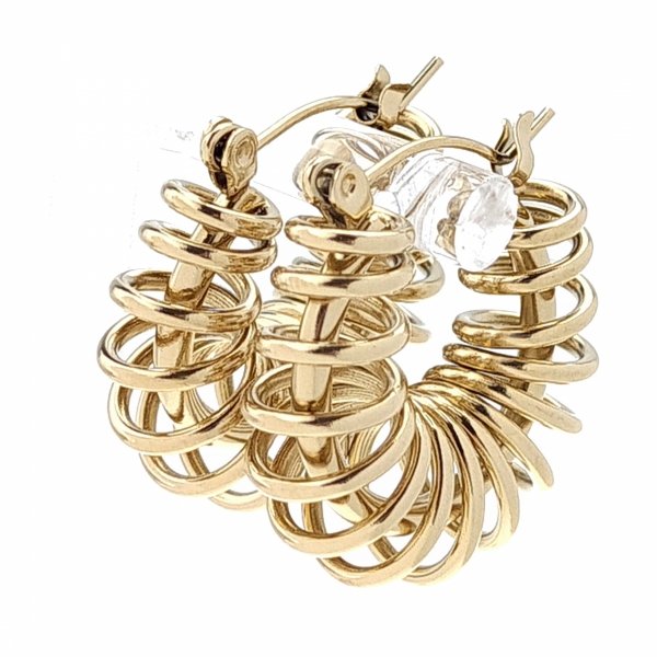 gold earrings made of stainless steel