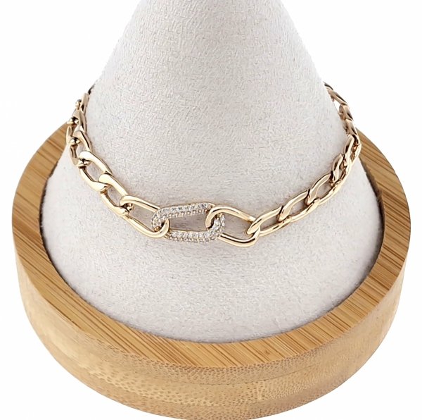 gold bracelet for a gold-plated leg