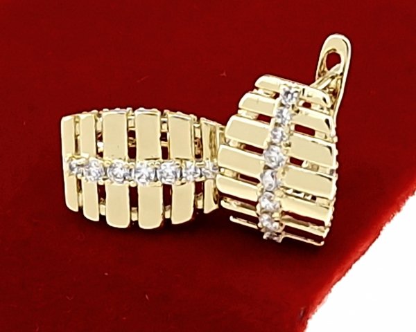 gold plated earrings with exclusive cubic zirconia