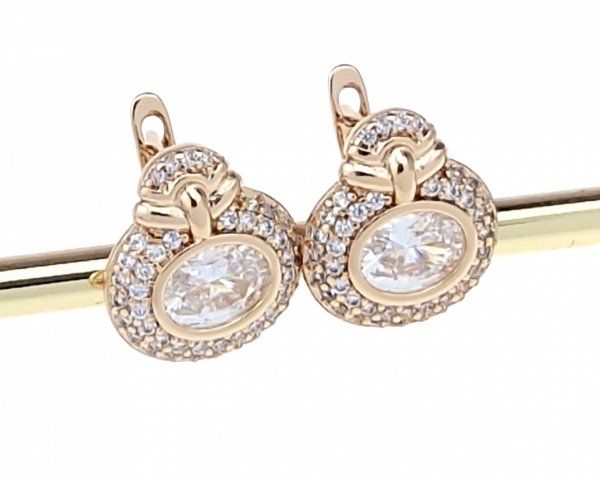 exclusive swarovski gold-plated earrings