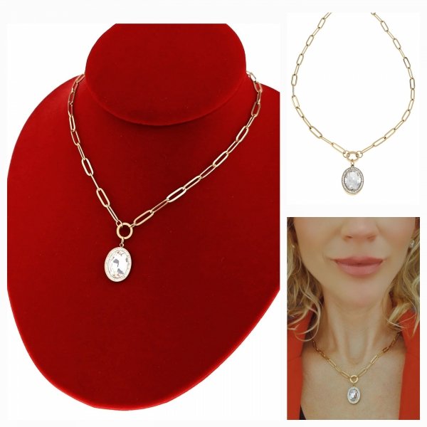 GOLD CHAIN NECKLACE celebrity STAINLESS STEEL