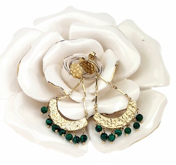 gold earrings made of stainless steel