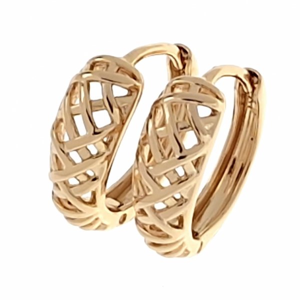 gold plated earrings with exclusive cubic zirconia