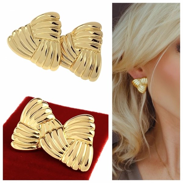 gold earrings made of stainless steel