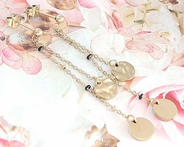 gold earrings made of stainless steel