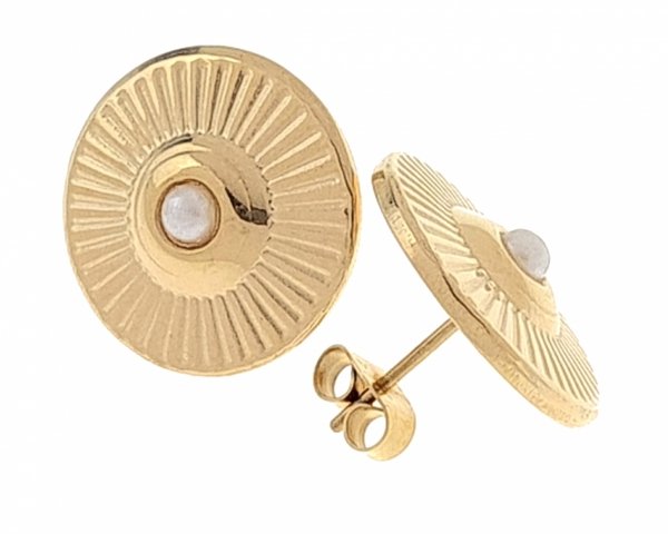 gold plated earrings with exclusive cubic zirconia