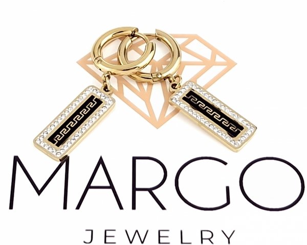 gold earrings made of stainless steel