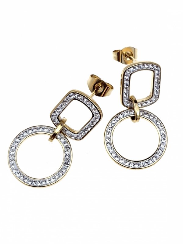 gold earrings made of stainless steel