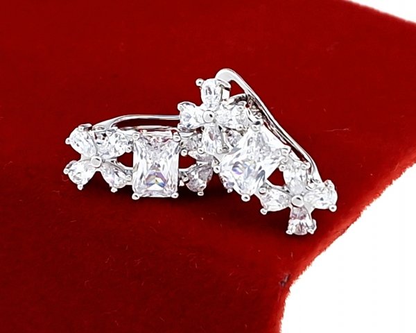 gold plated earrings with exclusive cubic zirconia