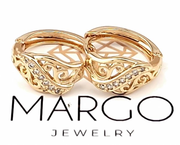 exclusive swarovski gold-plated earrings