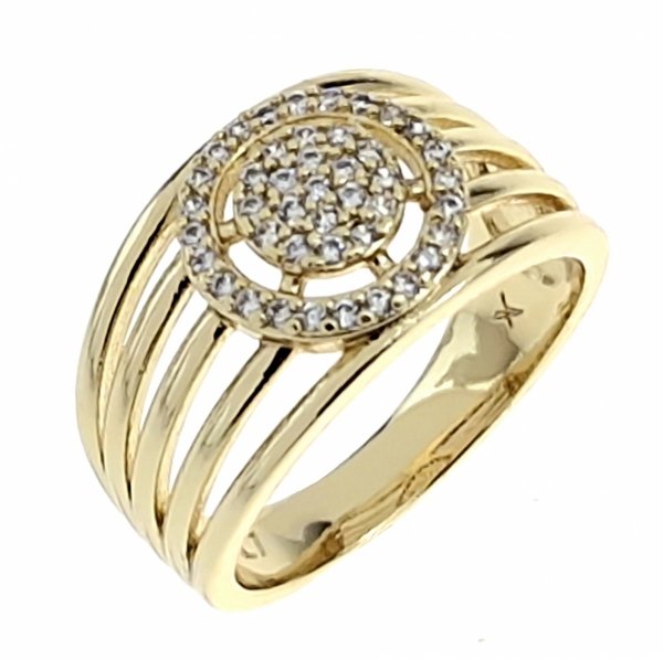 gold ring 18,60mm. gold-plated engagement xuping