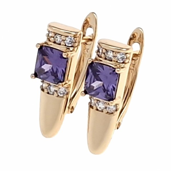 exclusive swarovski gold-plated earrings