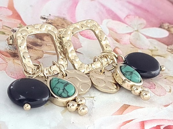 gold earrings made of stainless steel