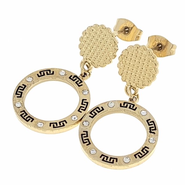 gold earrings made of stainless steel