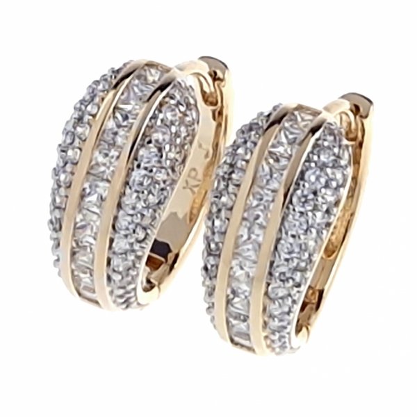 exclusive swarovski gold-plated earrings